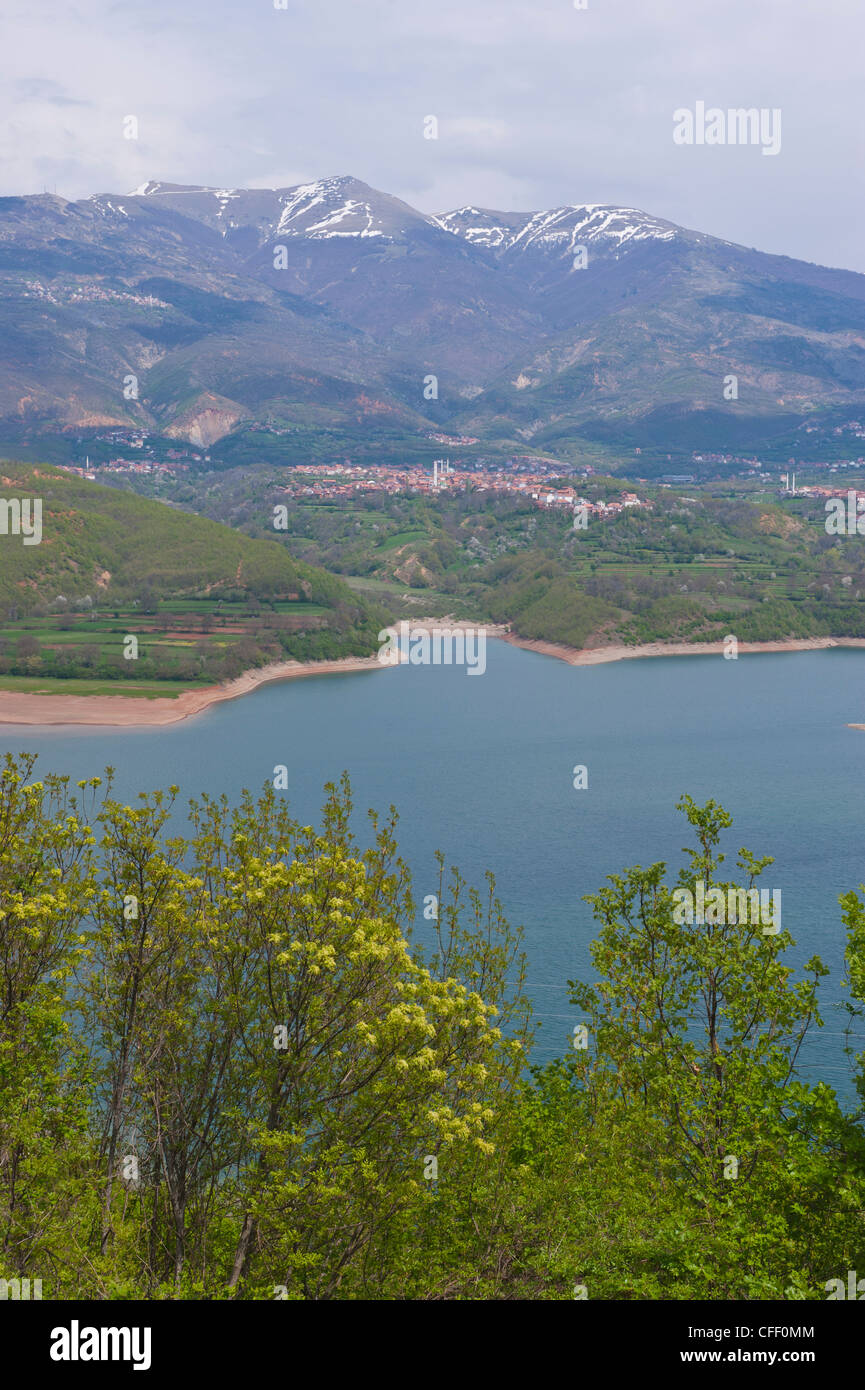 Artificial lake in the Mavrovo National Park, Macedonia, Europe Stock Photo