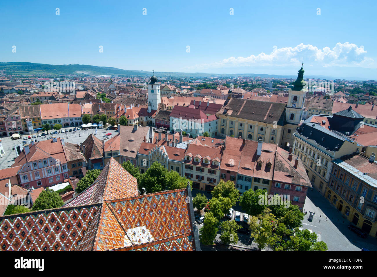 City skyline, Sibiu, Romania, Europe Stock Photo