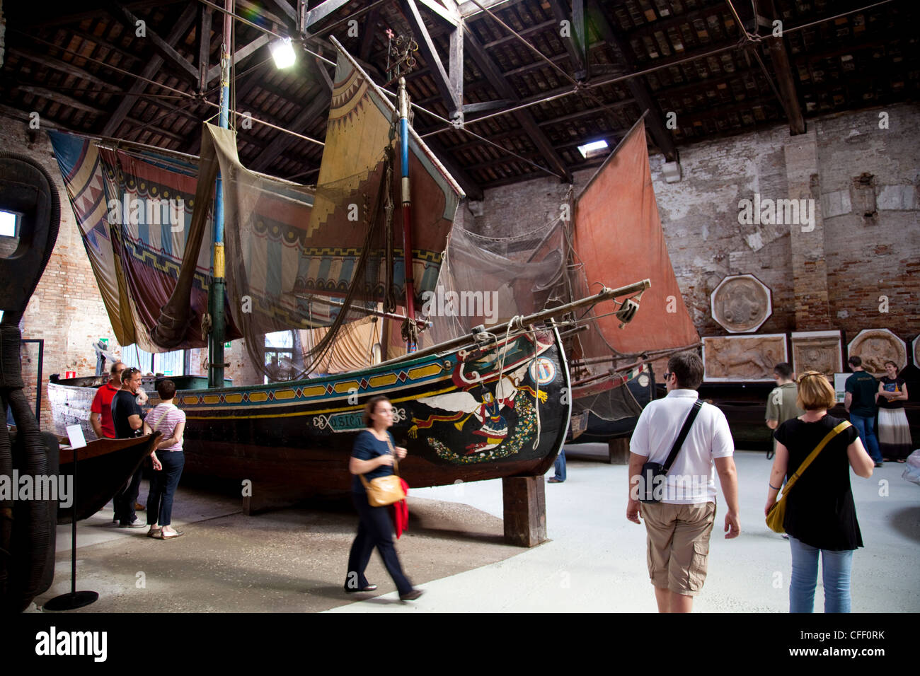 Naval museum located inside the Venice Arsenale, Venice, Veneto, Italy, Europe Stock Photo