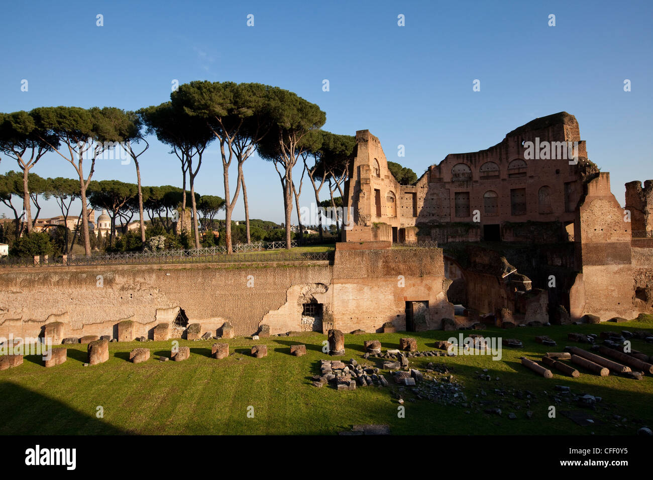 Imperial palace at Forum Romanum, Palatine Hill, Rome, Lazio, Italy, Europe Stock Photo