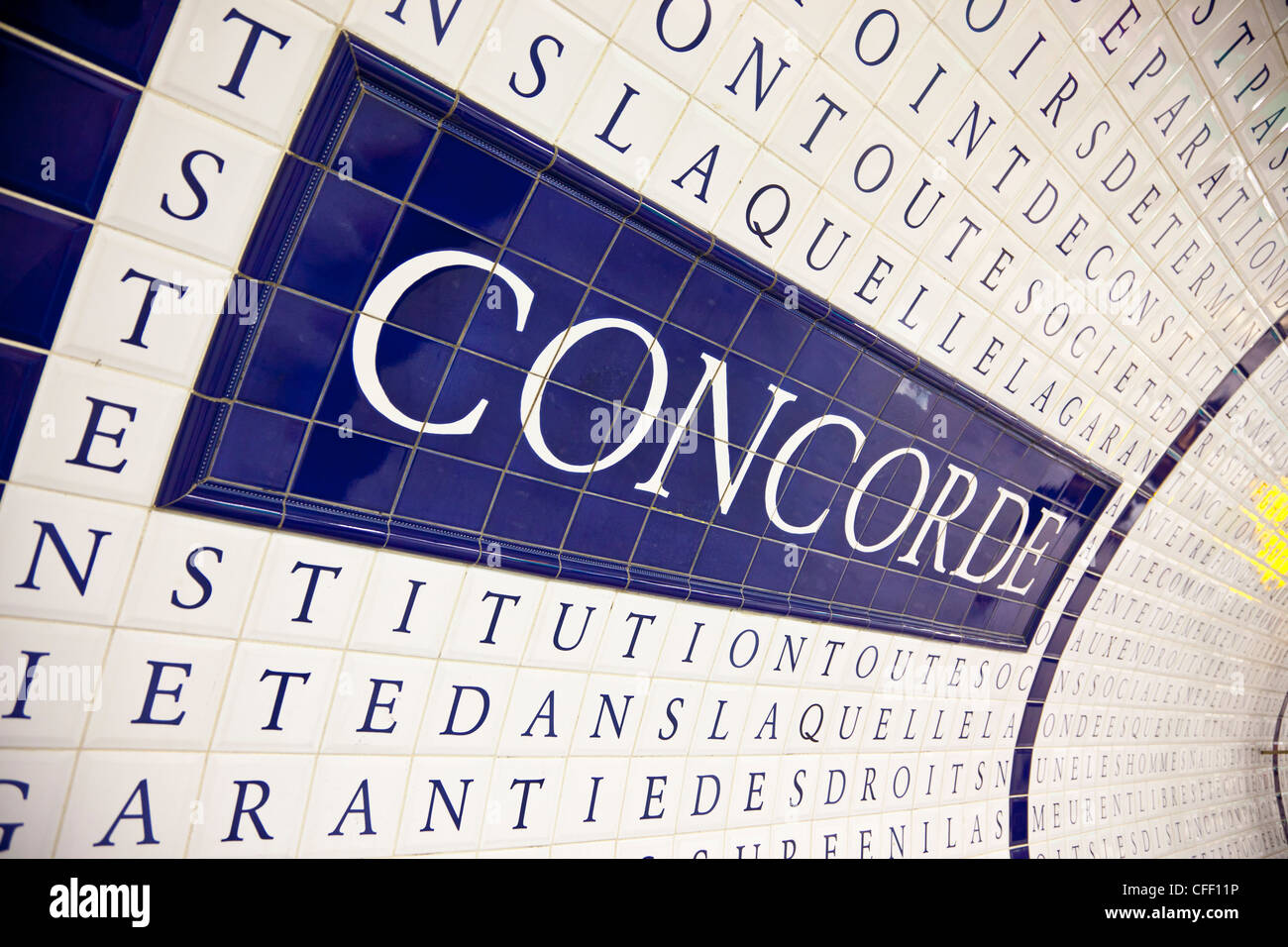 Place de la Concorde subway station, Paris, France, Europe Stock Photo