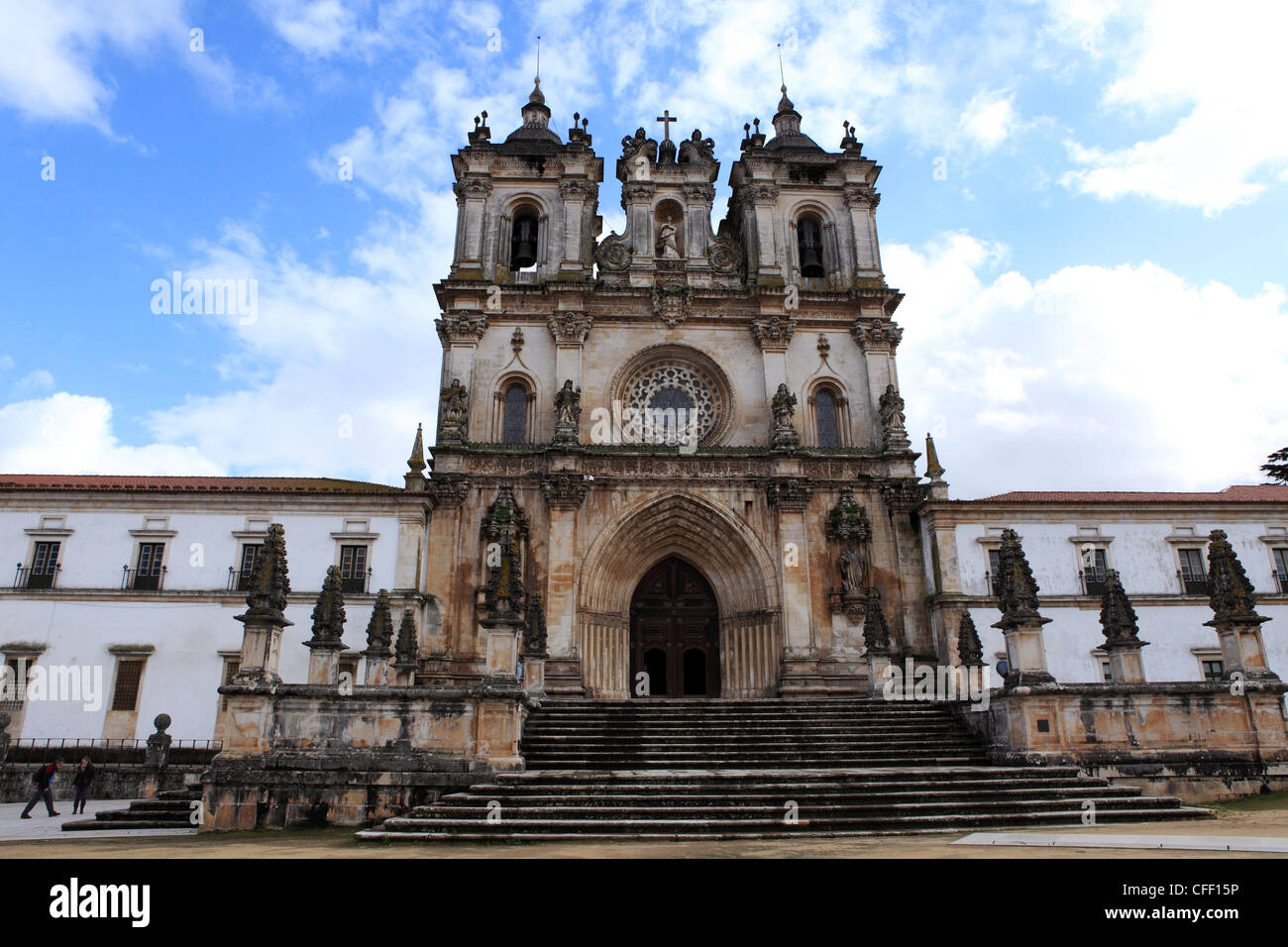 The facade of Alcobaca Monastery, UNESCO World Heritage Site, Alcobaca, Estremadura, Portugal, Europe Stock Photo
