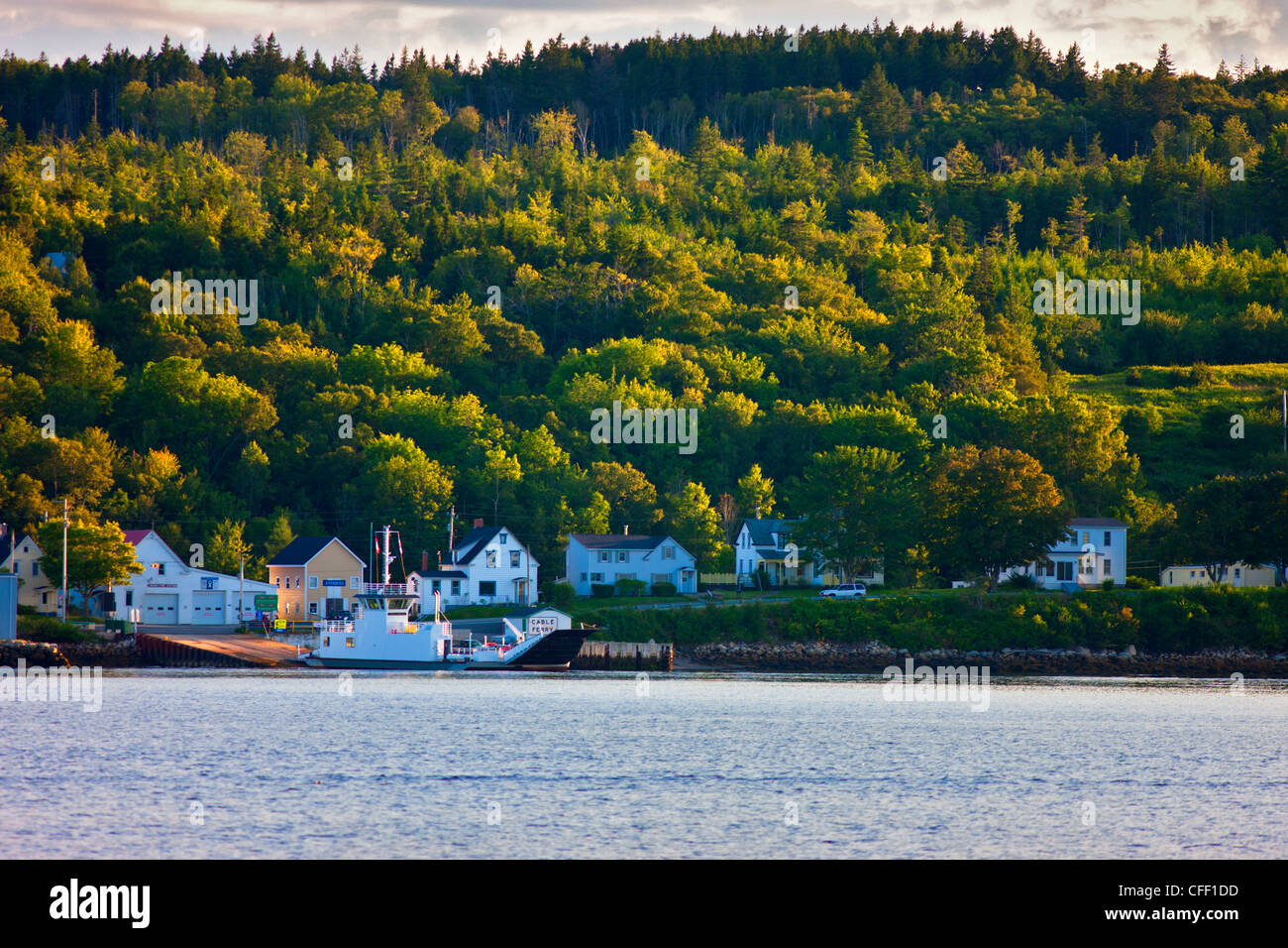 Cable Ferry at LaHave on the La Have River, Nova Scotia, Canada Stock