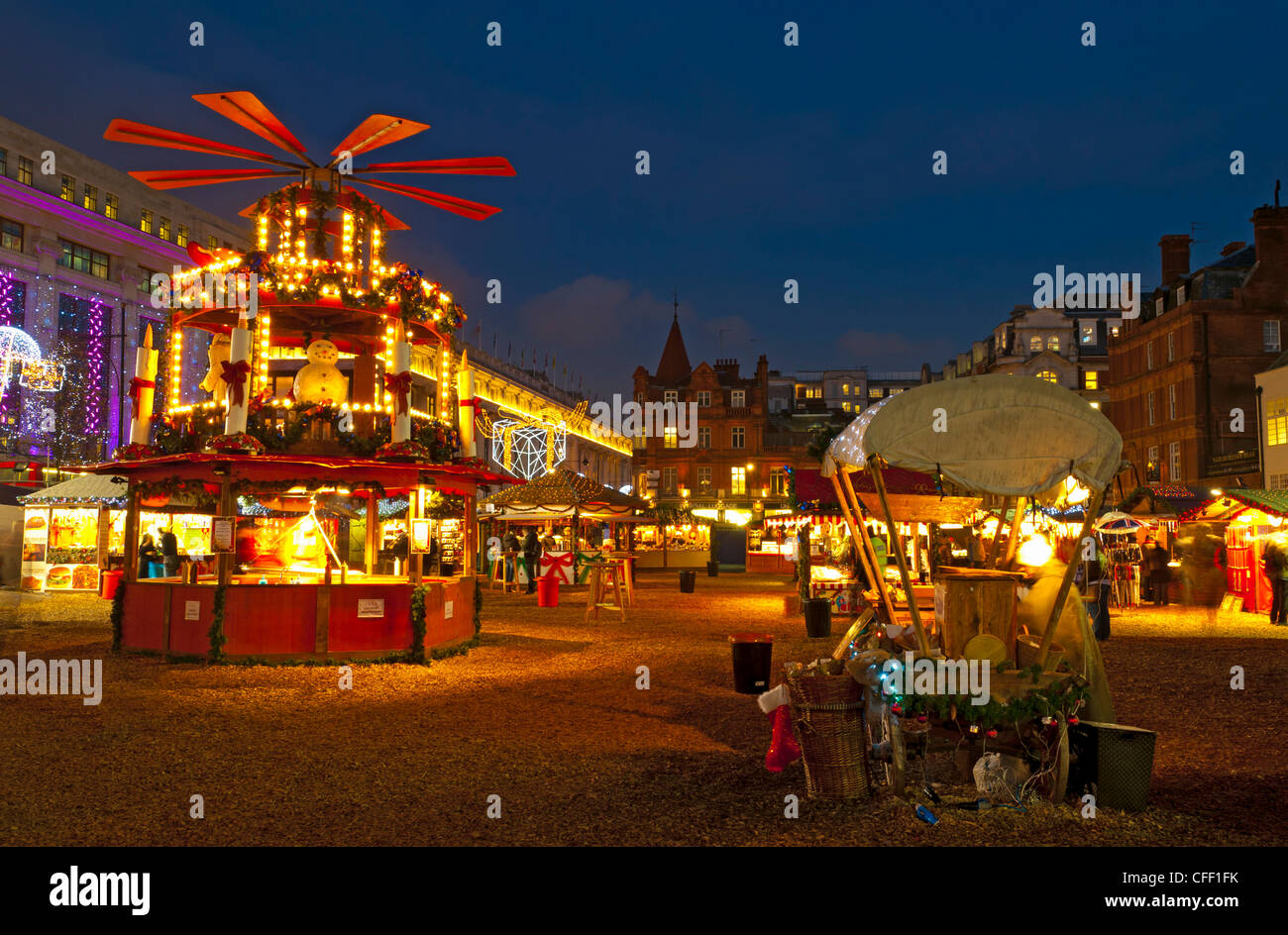 Christmas Market, Oxford Street, London, England, United Kingdom, Europe Stock Photo