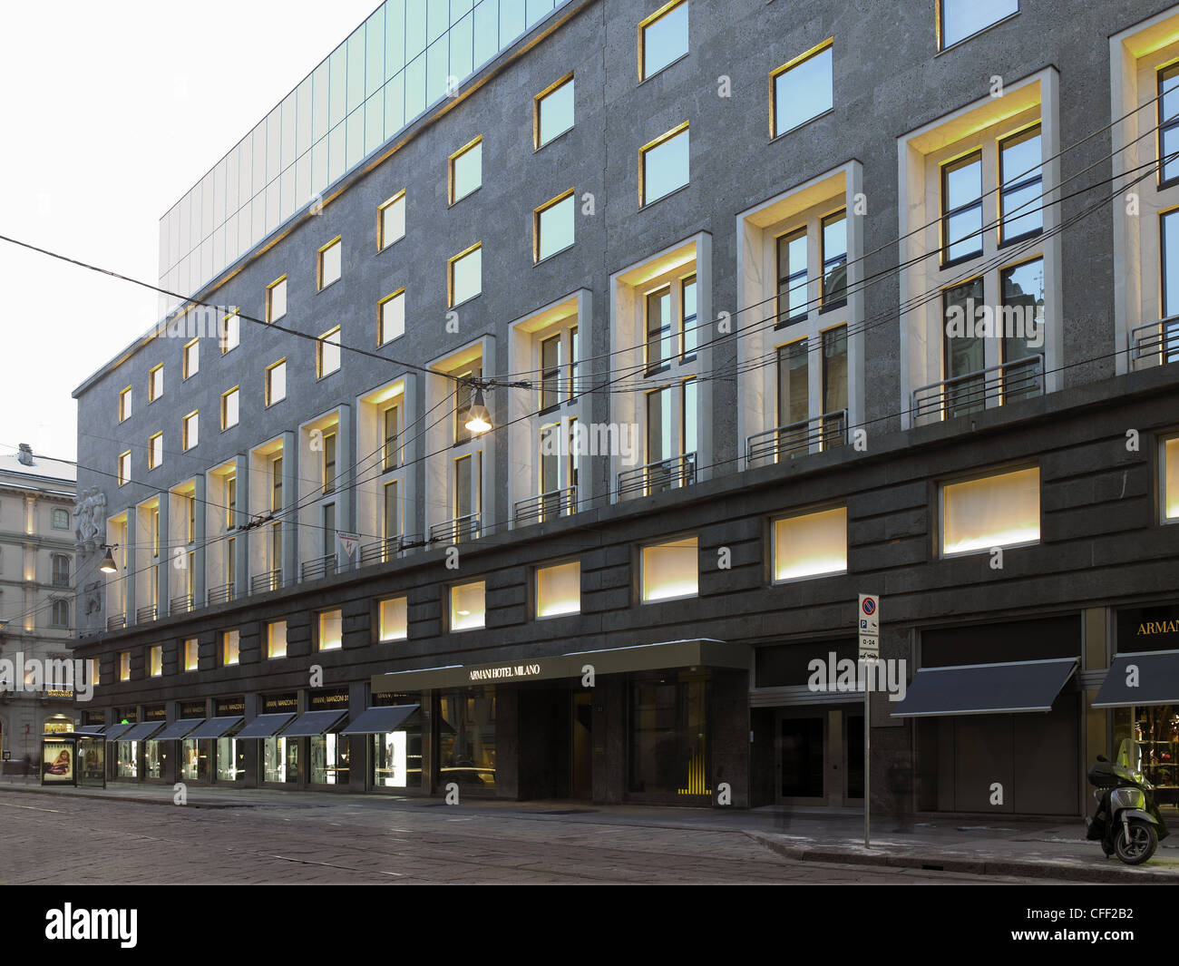 Armani Hotel Milan, Italy. Building and entrance Stock Photo - Alamy