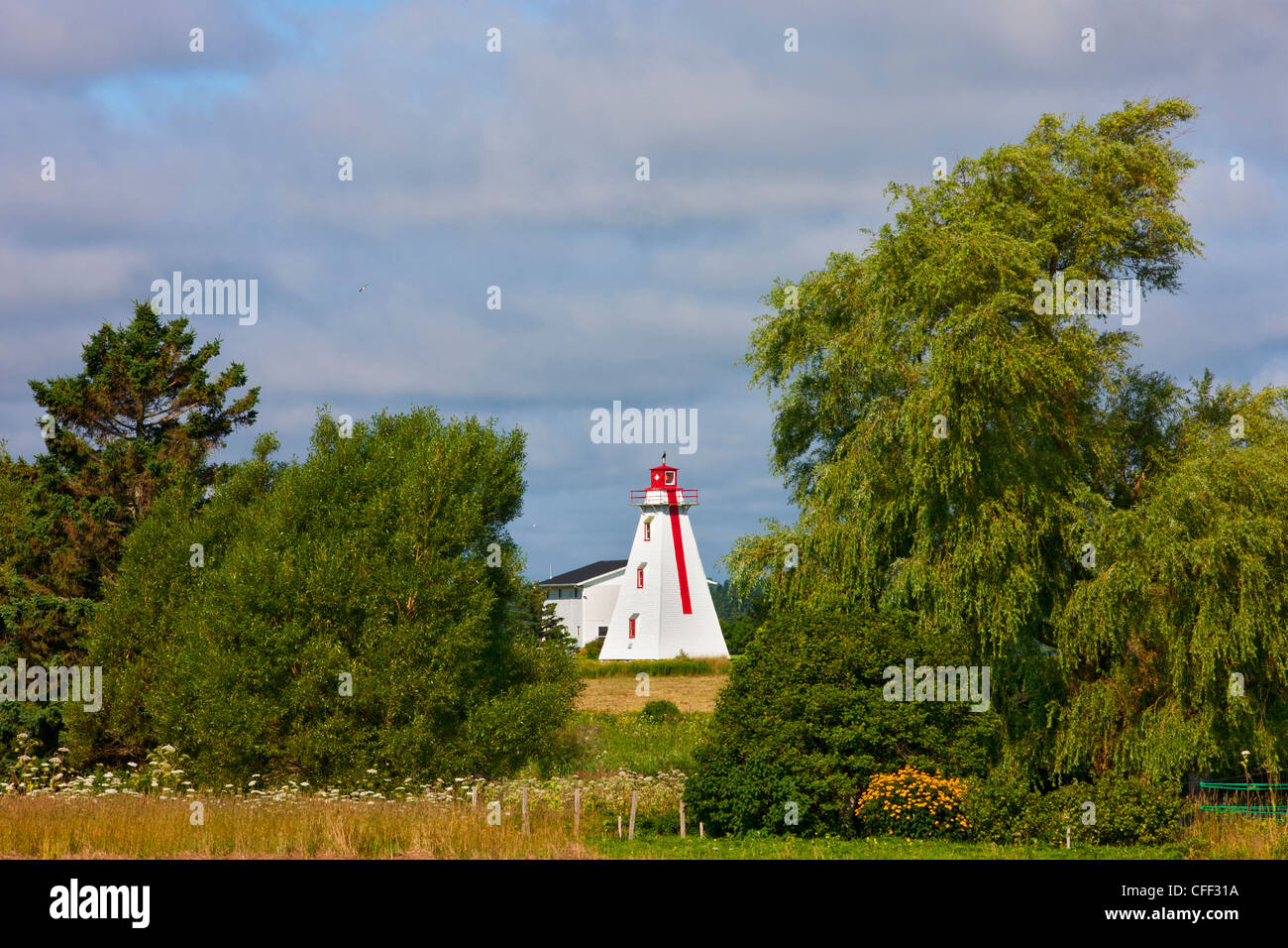 Range light, Beach Point, Prince Edward Island, Canada Stock Photo Alamy