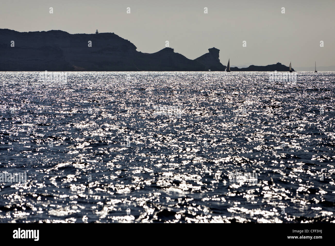 Chalk cliffs, east coast, Bonifacio, Corsica, France Stock Photo