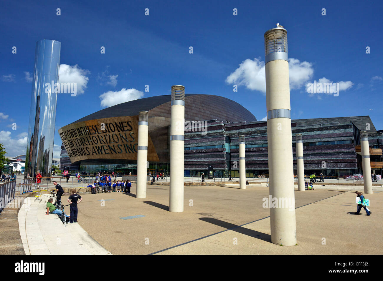 Wales Millennium Centre, Bute Place, Cardiff Bay, Cardiff, South Glamorgan, South Wales, United Kingdom, Europe Stock Photo