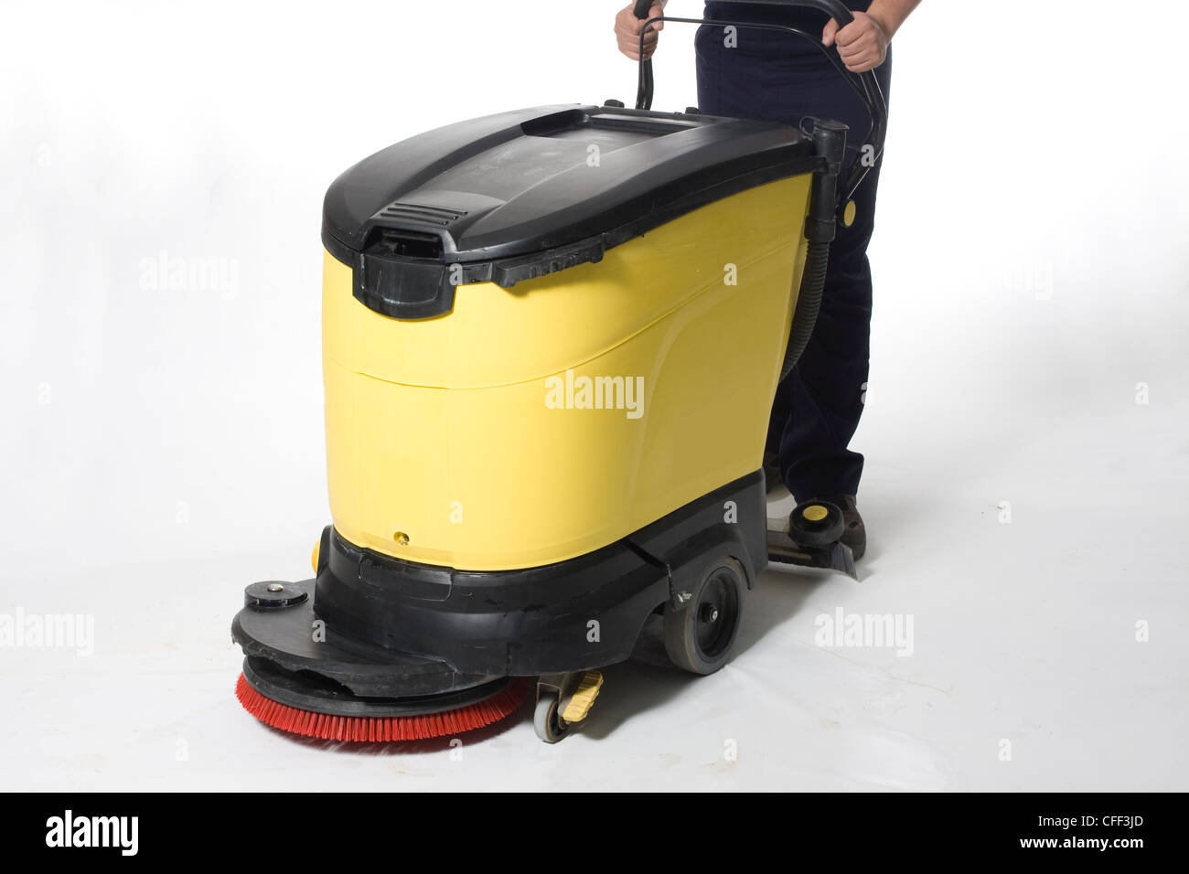 cleaning floor with machine Stock Photo Alamy