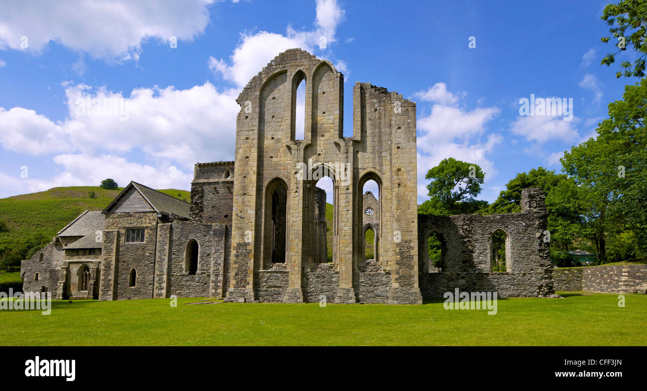 Valle Crucis, ruined Cistercian abbey, in Llantysilio, near Llangollen, Denbighshire, Wales, United Kingdom, Europe Stock Photo