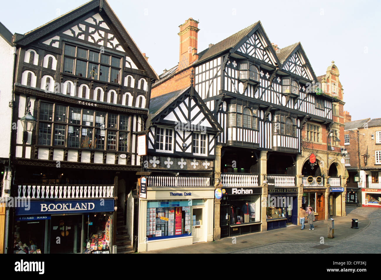 The Rows Chester England, Chester, The Rows or Tudor Style Shopping Street Stock Photo ...
