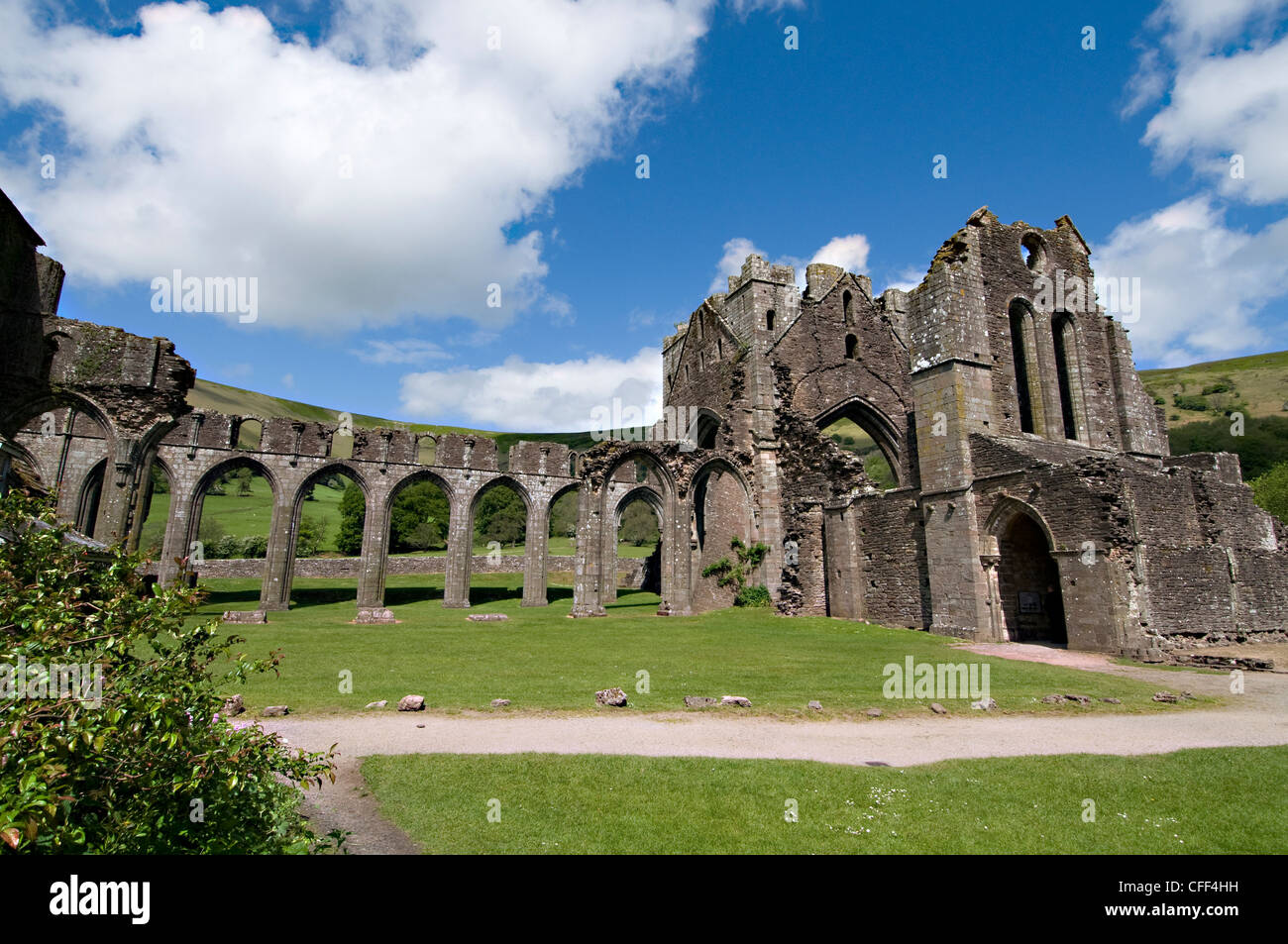 The ruins of Llanthony Priory in the Black Mountains, part of the