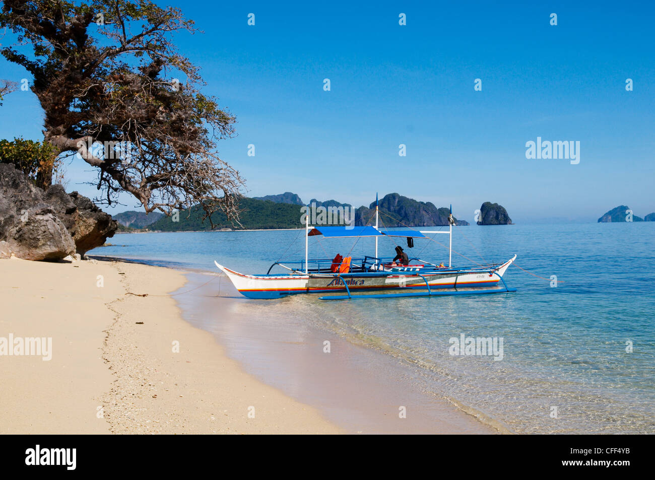 Bacuit archipelago at El Nido, Palawan Island, Philippines, Southeast Asia, Asia Stock Photo