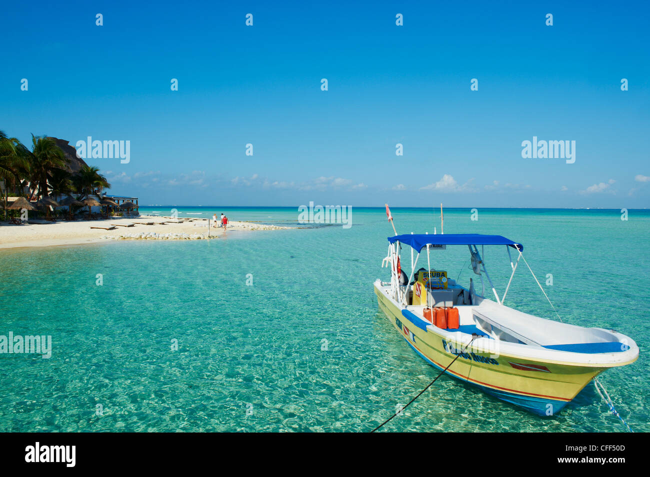 Playa Norte beach, Isla Mujeres Island, Riviera Maya, Quintana Roo state, Mexico, Stock Photo