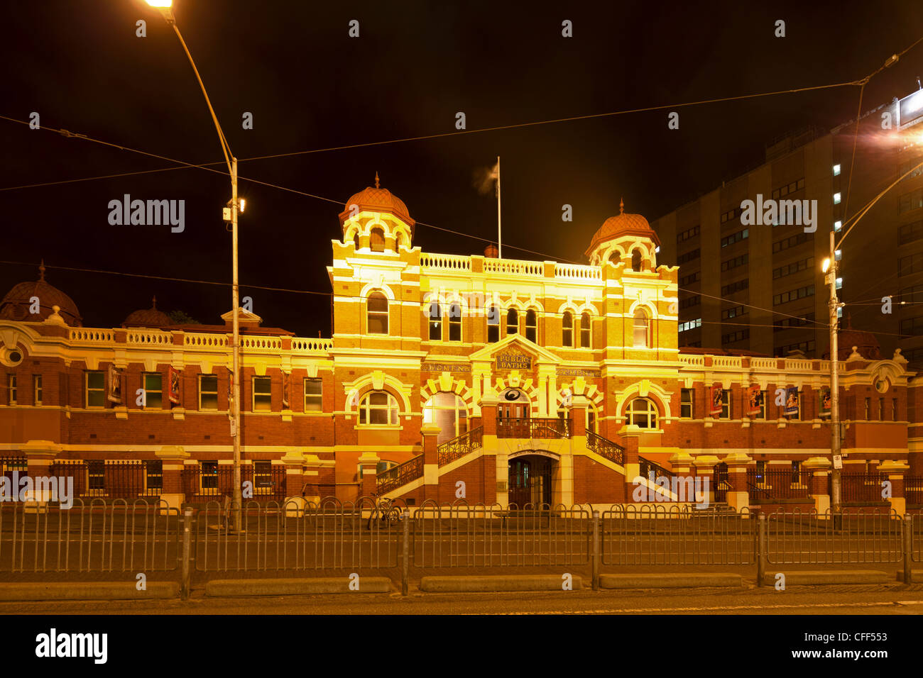 facade of the City Baths, in Melbourne, Australia Stock Photo Alamy