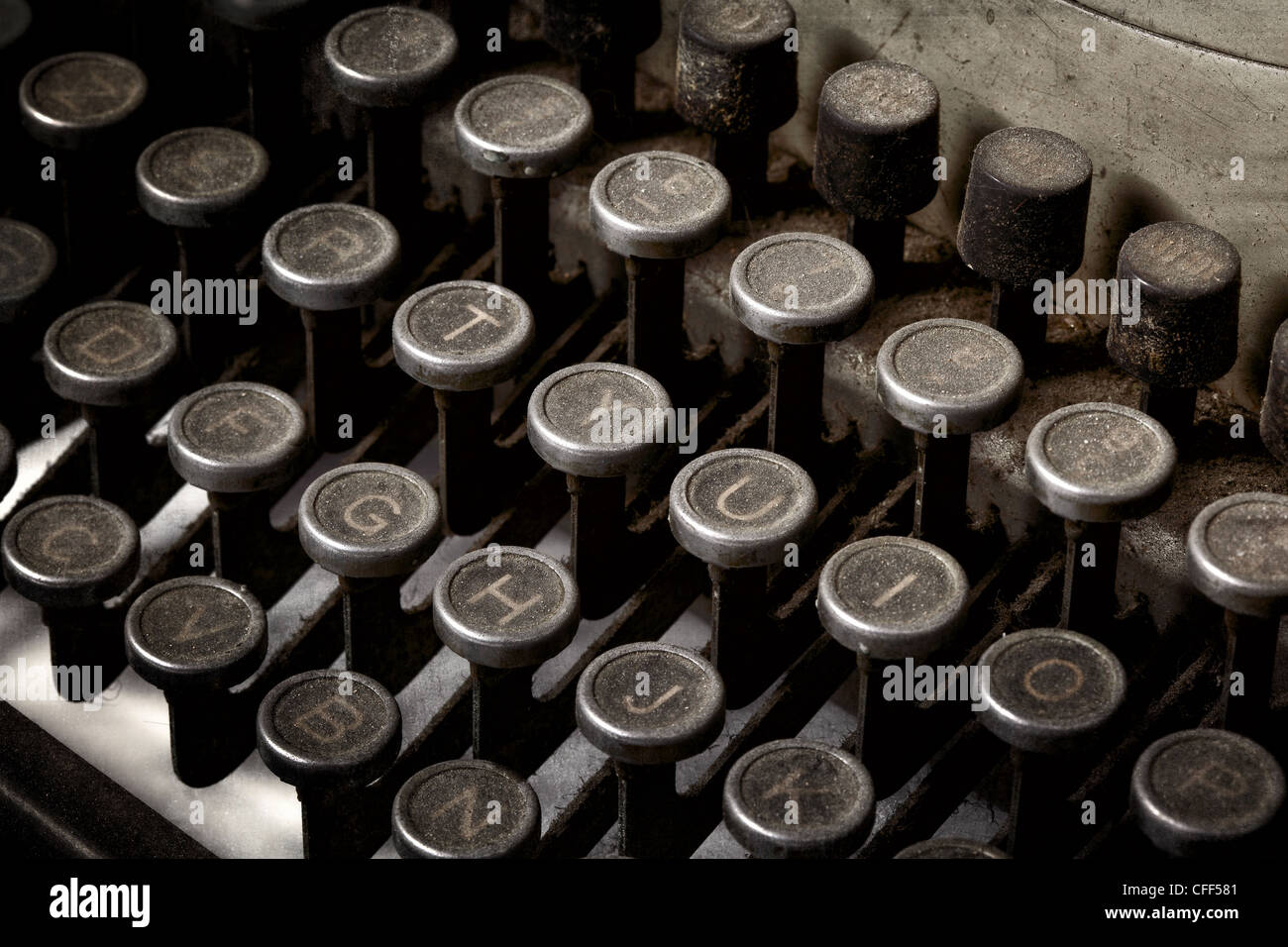 closeup of vintage typewriter keyboard Stock Photo Alamy