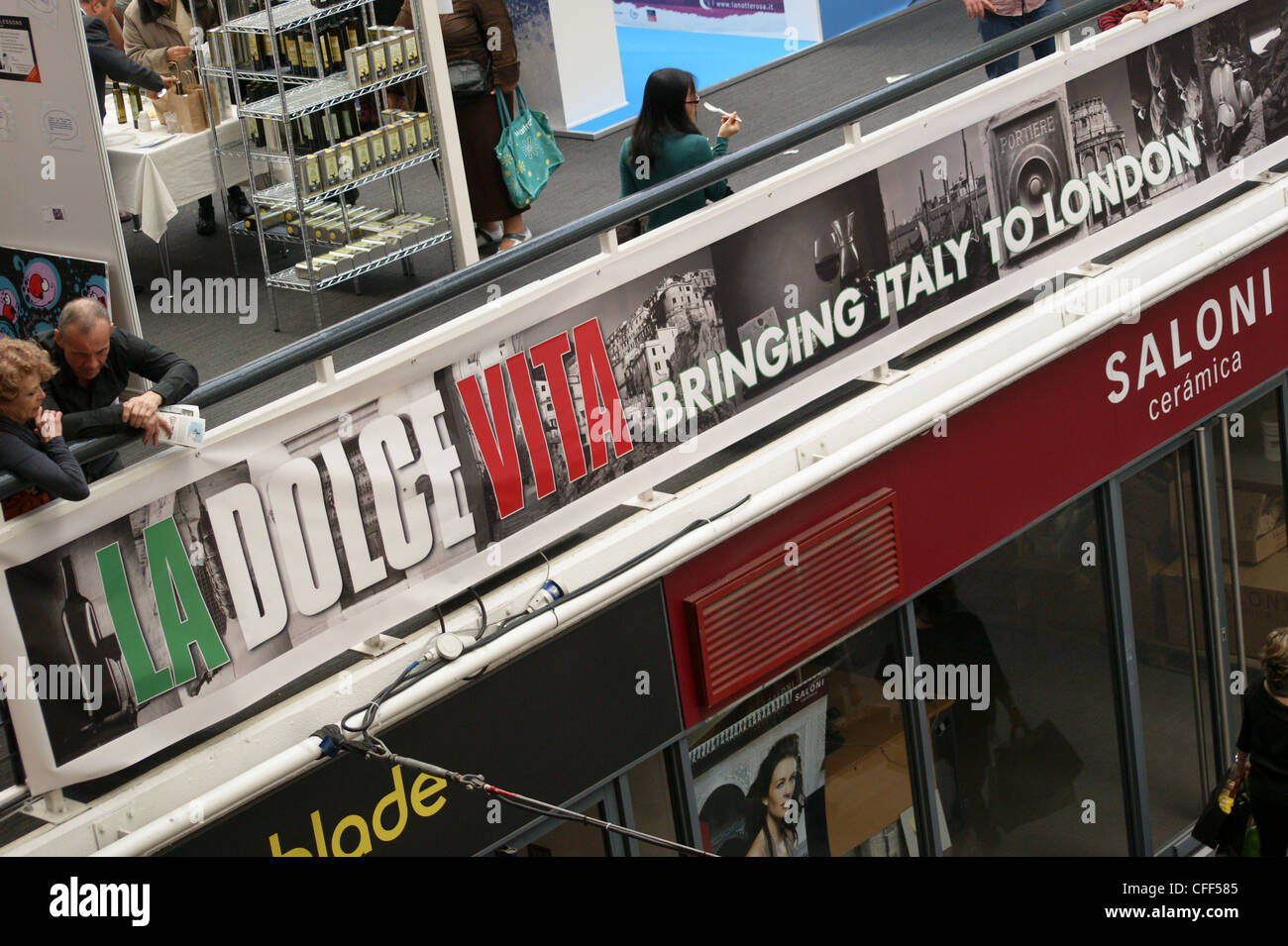La Dolce Vita food and wine show, Business Design Centre, Islington, London, England, banner Stock Photo