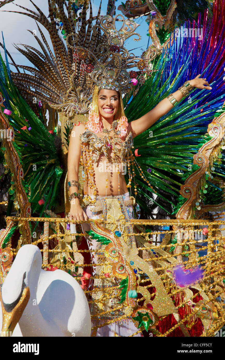 Queen of the parade, Carnaval Santa Cruz, Tenerife, Canary Islands, Spain,  Europe Stock Photo - Alamy