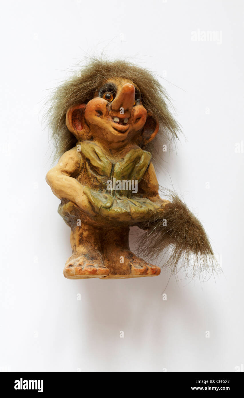 Scandinavian Troll isolated on white background Stock Photo