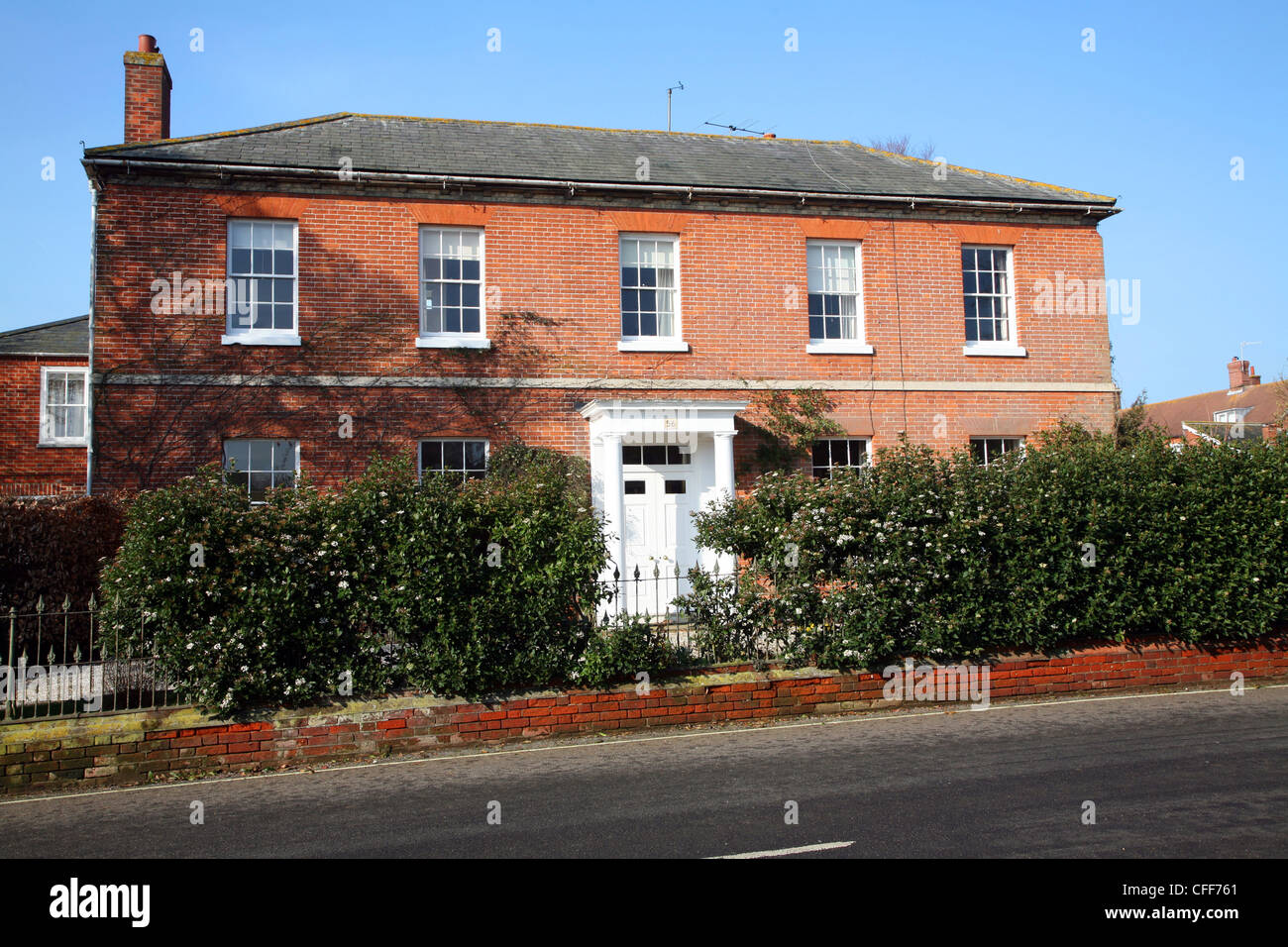 Large detached Georgian village home, Orford, Suffolk, England Stock Photo