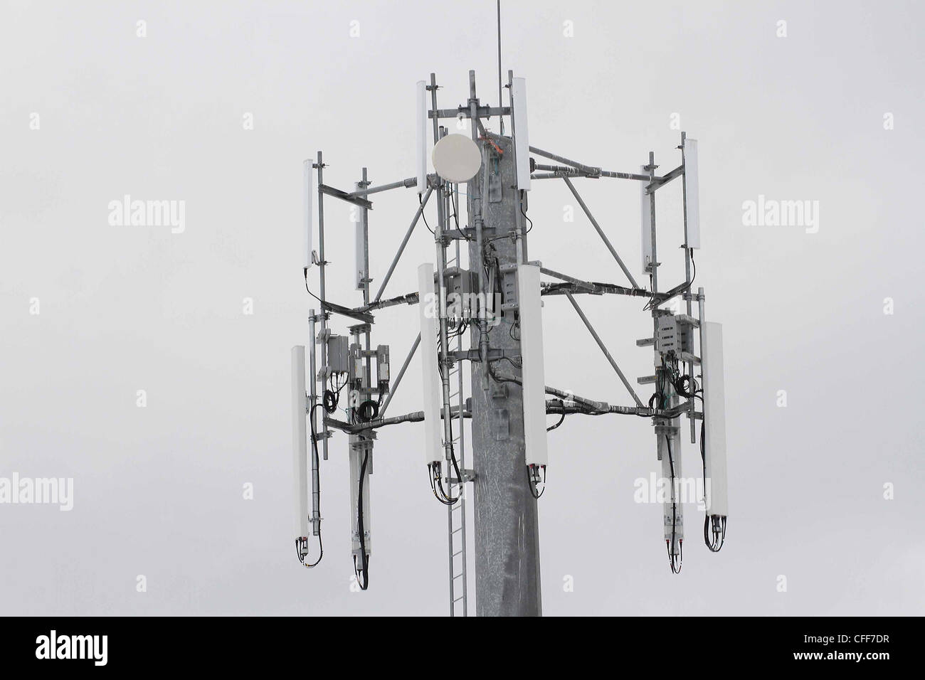 Wireless telecommunications tower Stock Photo