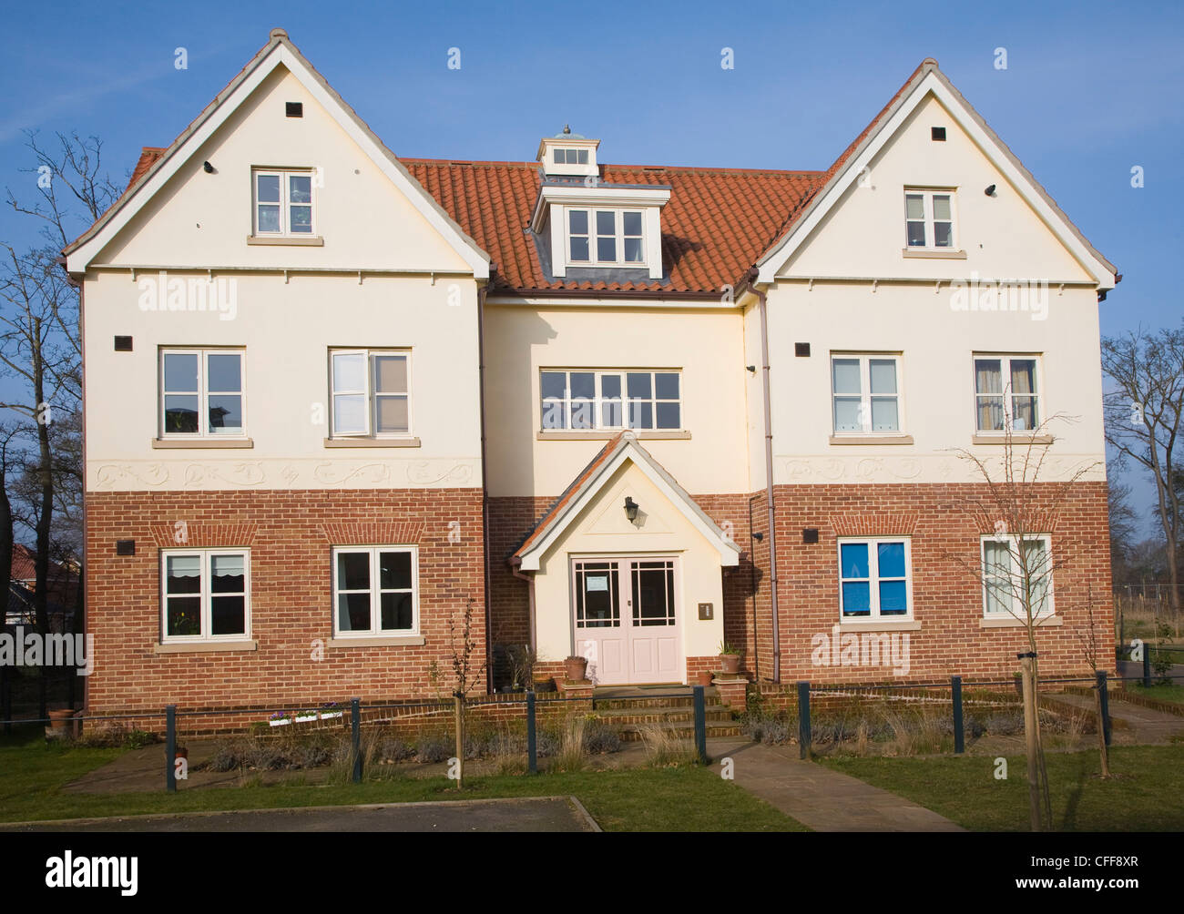 Housing at Maharishi Garden Village, Rendlesham, near Woodbridge, Suffolk Stock Photo Alamy