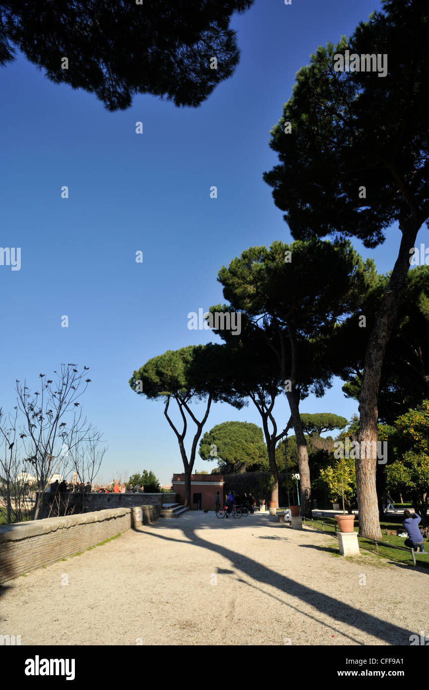 italy, rome, aventino, giardino degli aranci, gardens Stock Photo