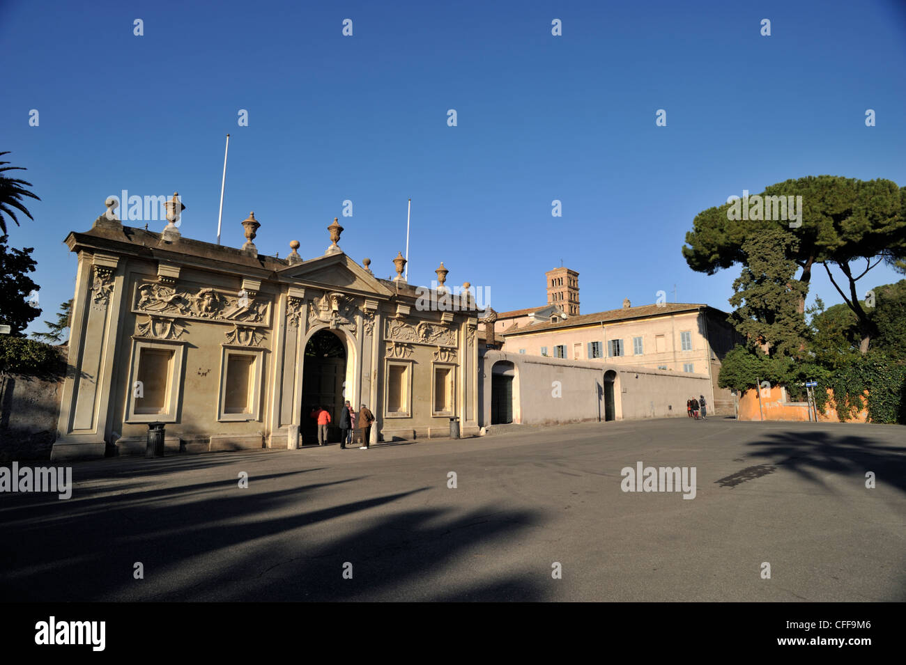 italy, rome, aventino, piazza dei cavalieri di malta, priory of the knights of malta Stock Photo