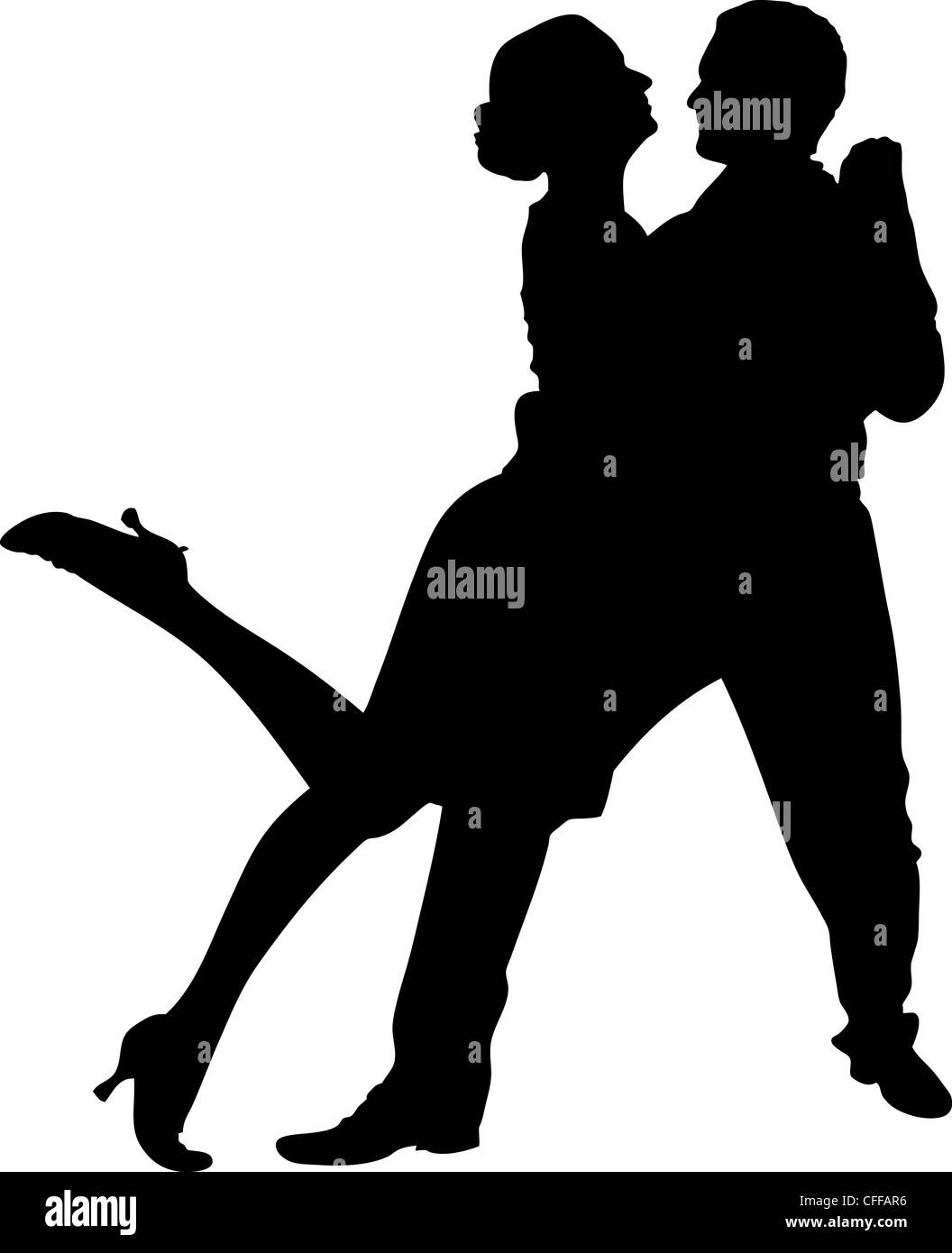 vector illustration of a couple dancing Stock Photo - Alamy