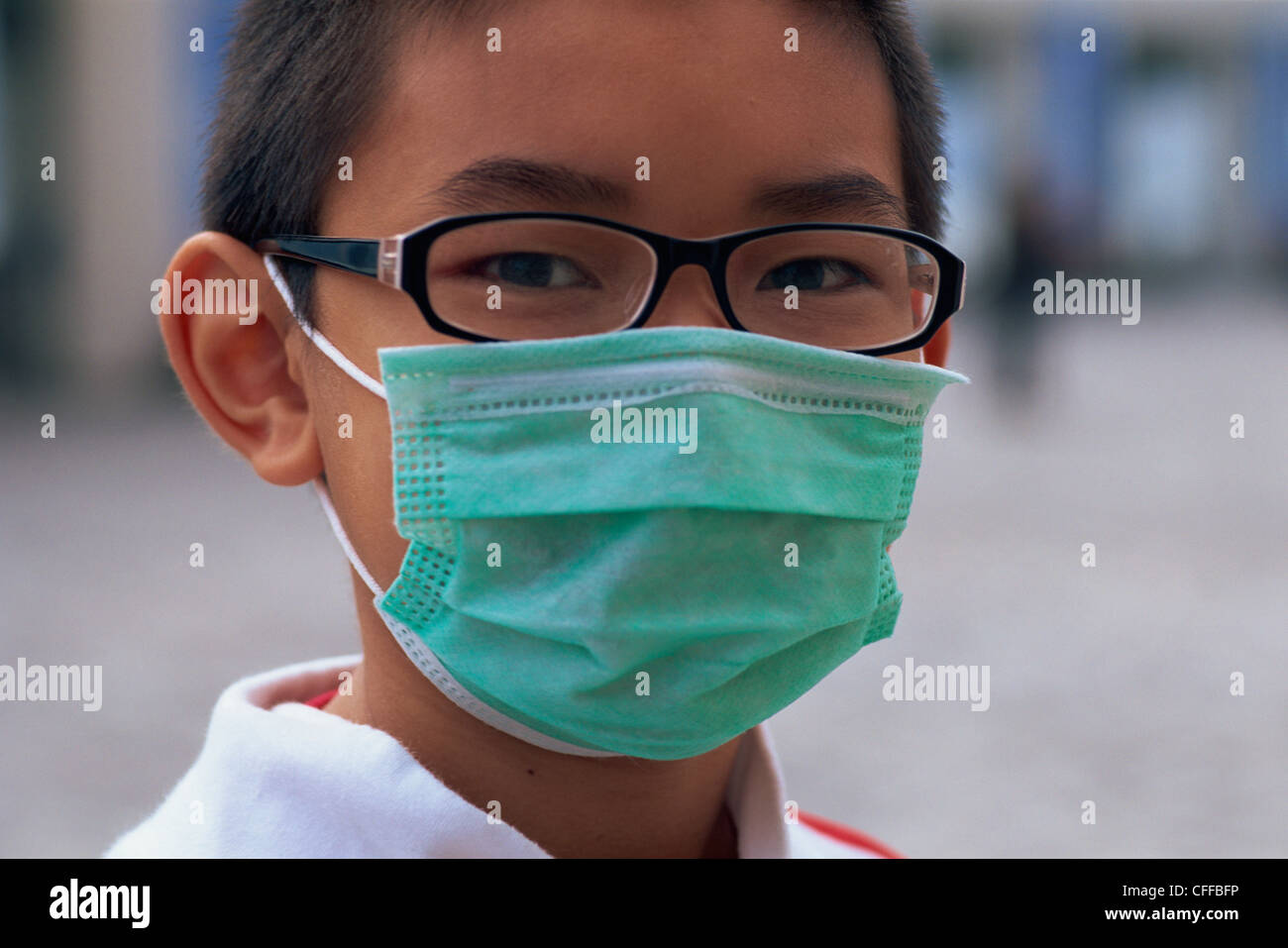 Download China Hong Kong Boy Wearing Cold Mask Stock Photo Alamy PSD Mockup Templates