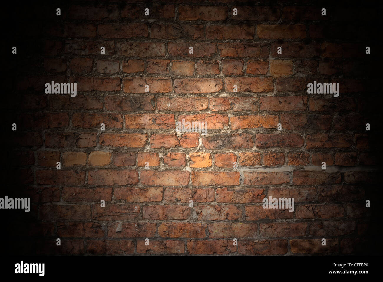 An aged brick wall suitable for use as background or to have graffiti added Stock Photo