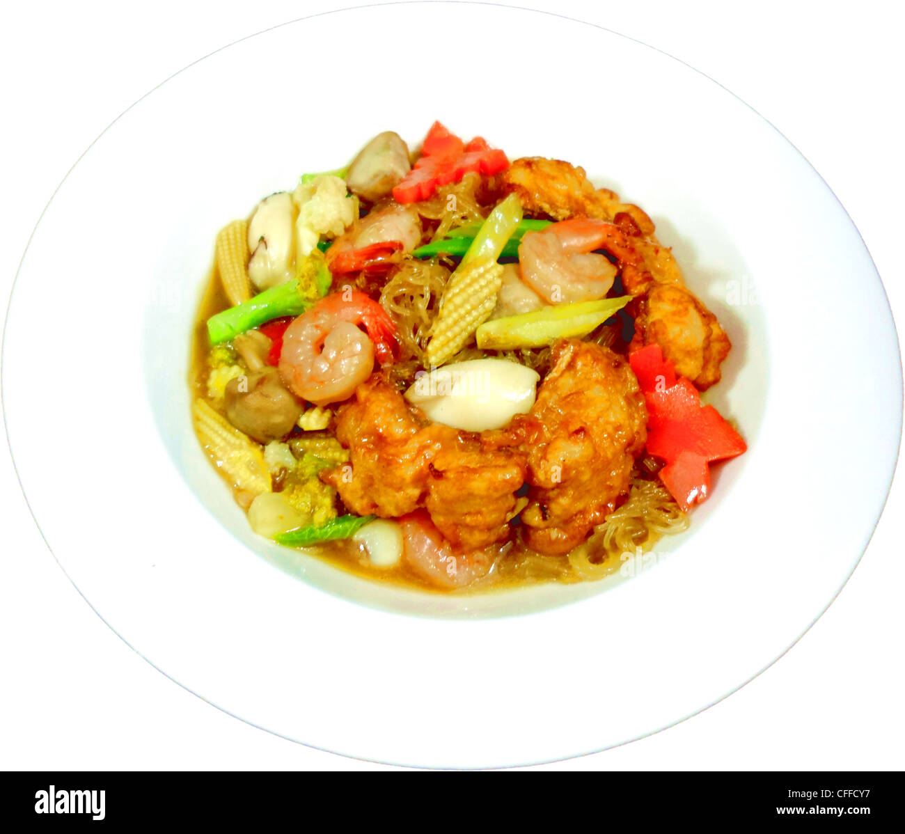 Lard Nar (Thai Rice Noodle with Gravy Sauce Stock Photo Alamy