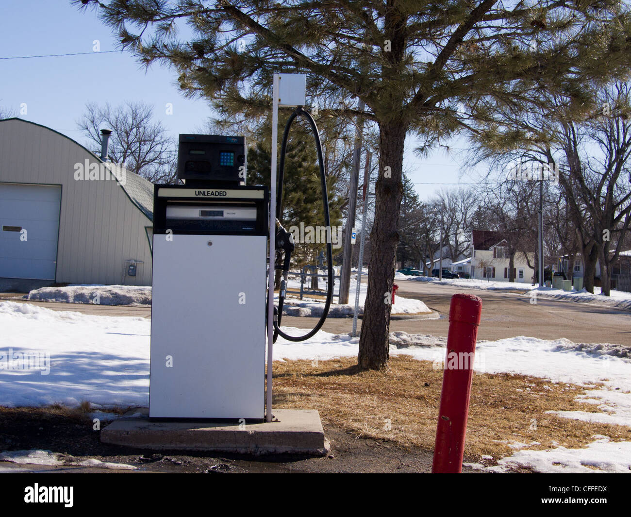 unleaded gas fuel pump Stock Photo
