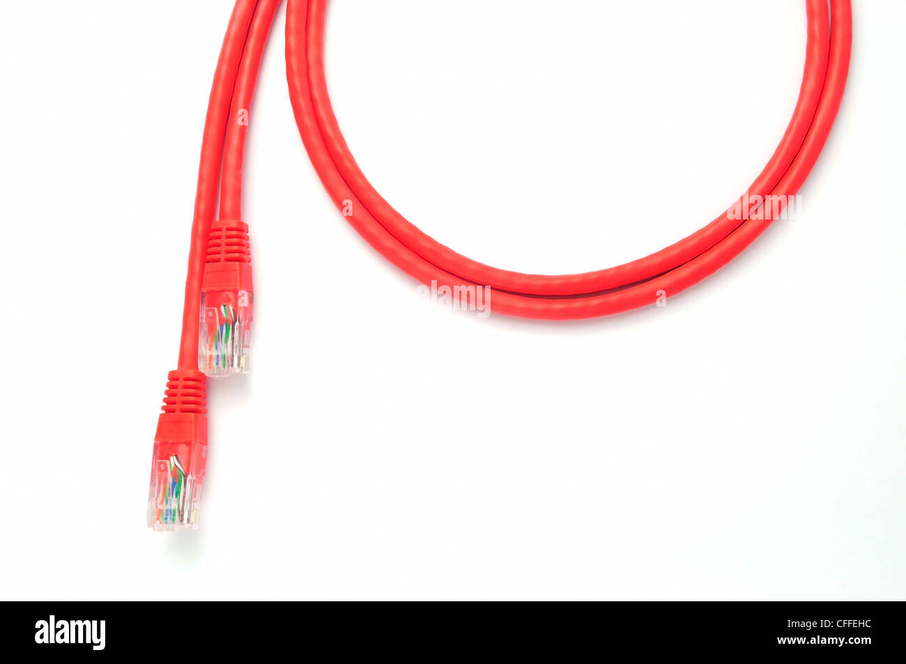 Computer Network Cable,red color Stock Photo Alamy