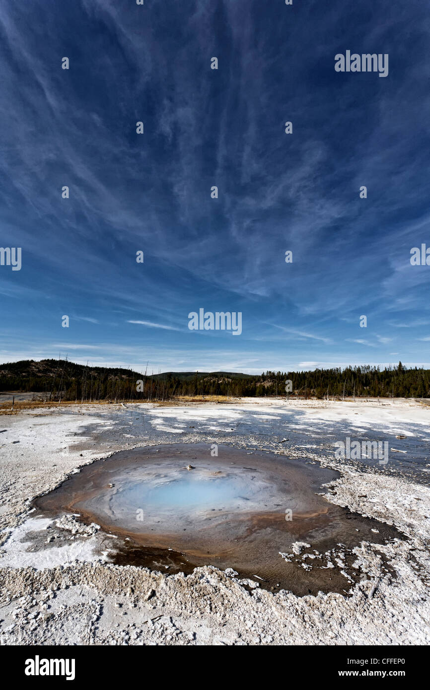 Pearl geyser in Yellowstone National Park Stock Photo