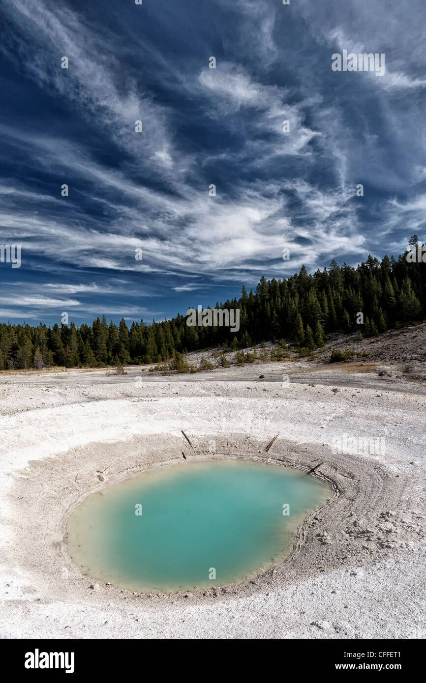 Porcelain Pool in Yellowstone National Park Stock Photo
