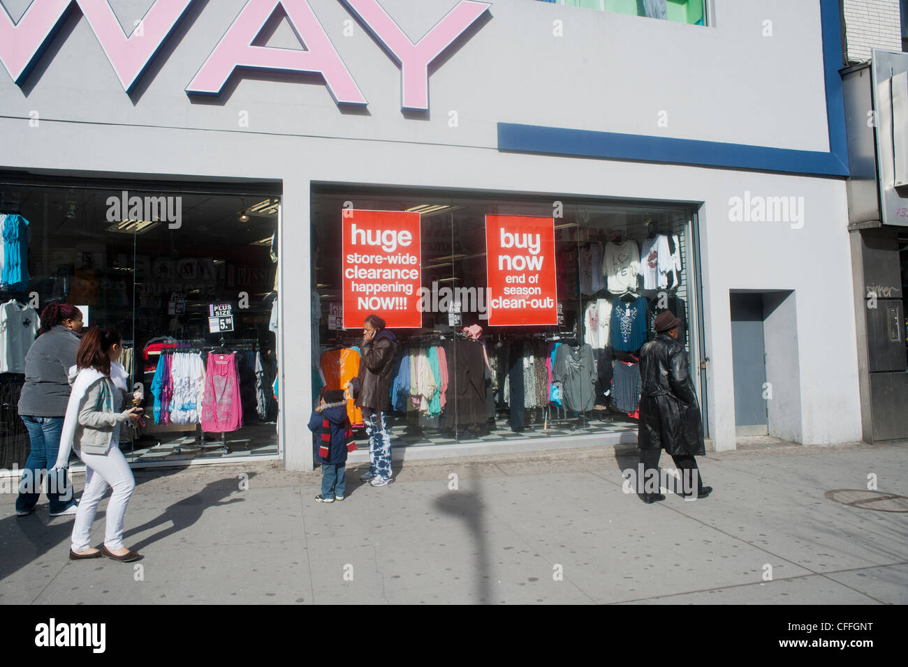 Big end of season discounts at a Conway department store in Downtown