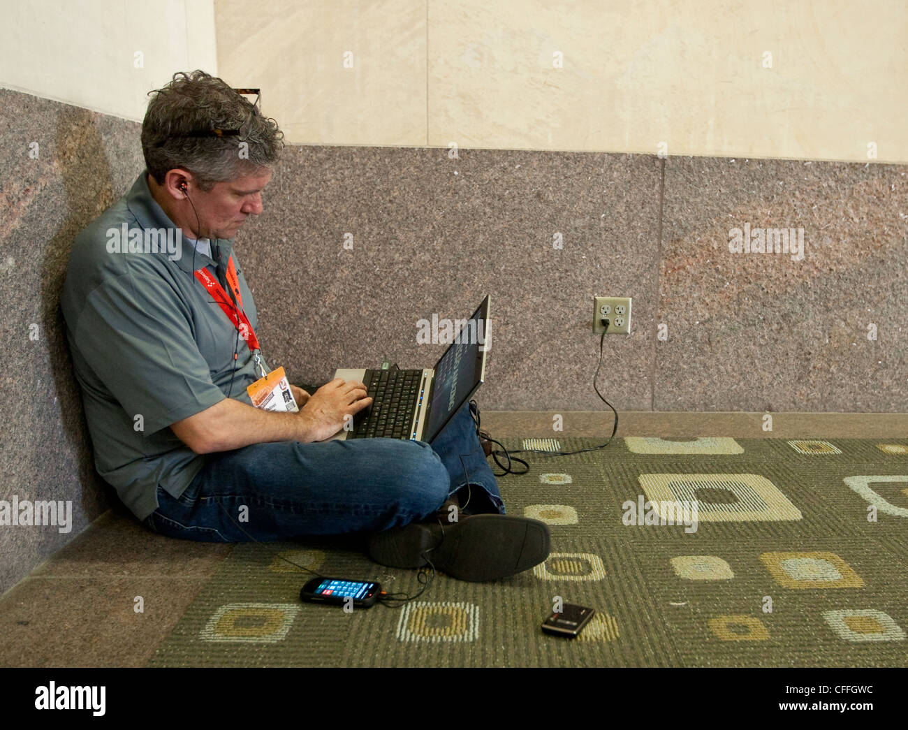 March 12th, 2012 Austin, Texas : SXSW Interactive convention draws thousands of tech-savvy attendees.  Stock Photo