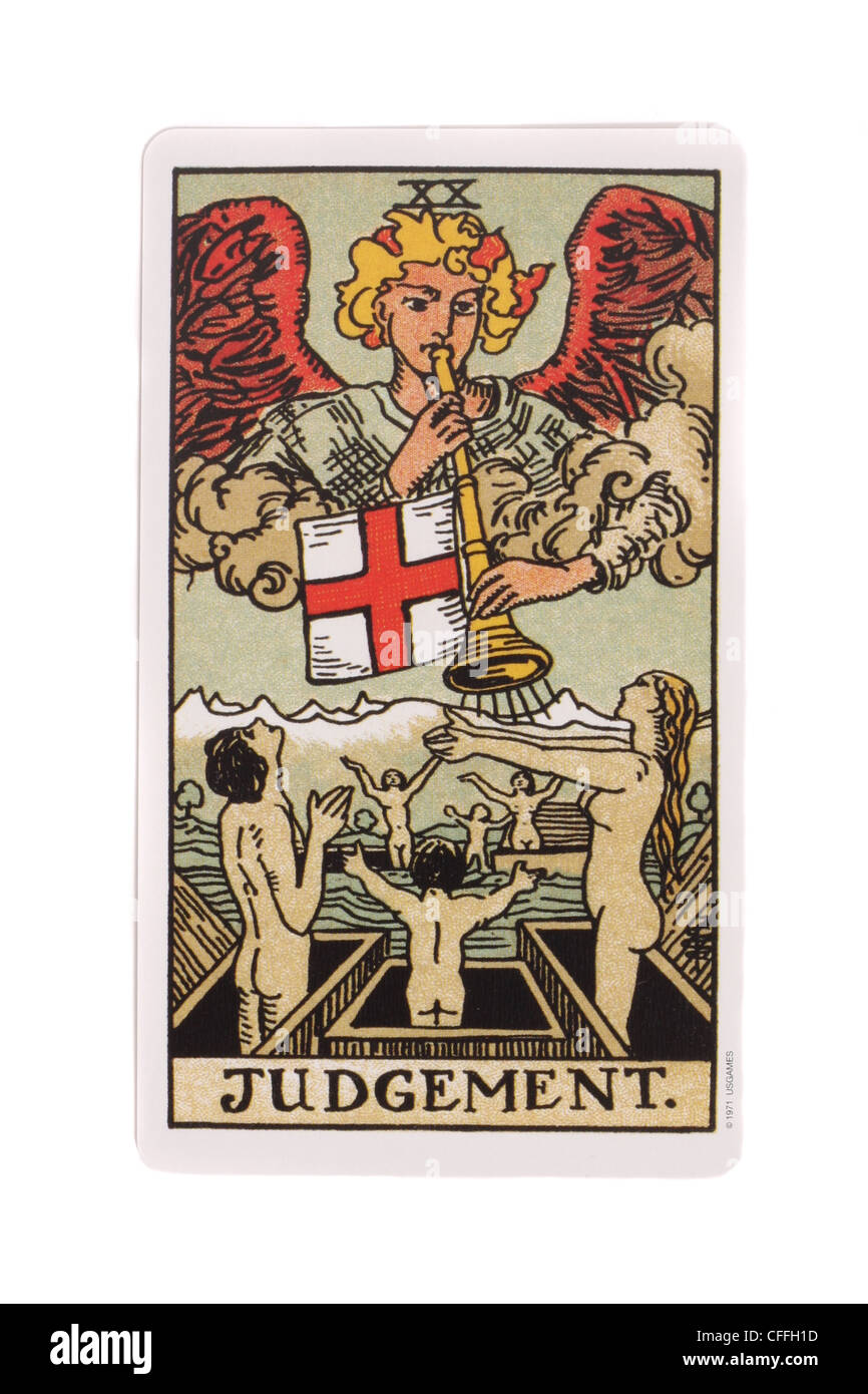 The Judgment tarot card. Stock Photo