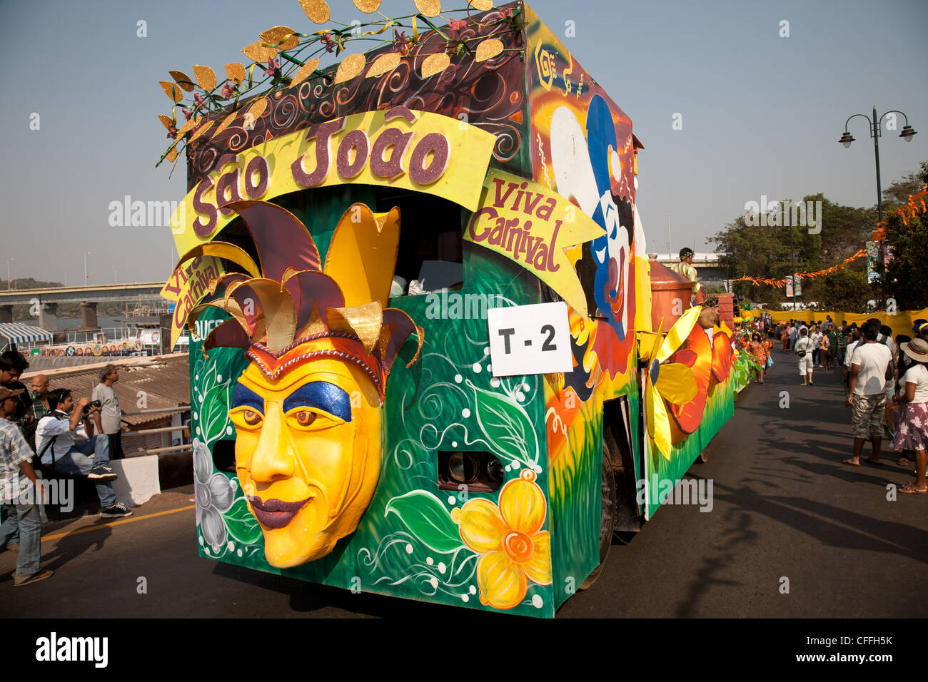 Colorfully decorated float, Goa Carnival Panaji Stock Photo Alamy
