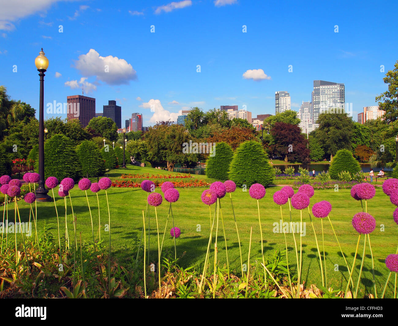 Boston Public Gardens, Massachusetts, USA Stock Photo