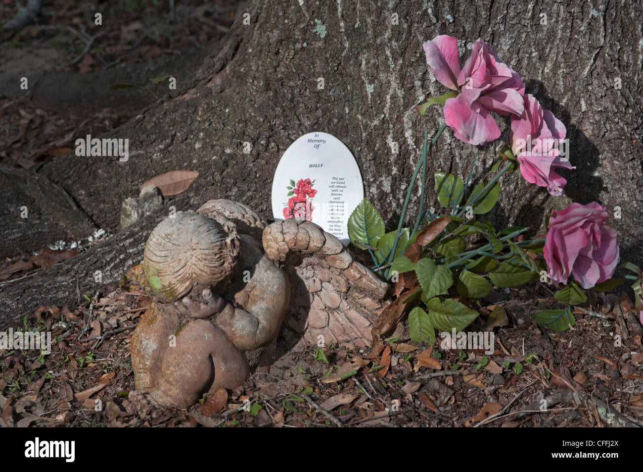 The Garden of Love pet memorial park and cemetery in Micanopy, Florida Stock Photo Alamy