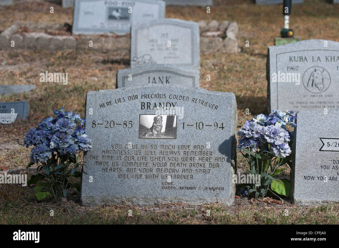 The Garden of Love pet memorial park and cemetery in Micanopy, Florida Stock Photo Alamy