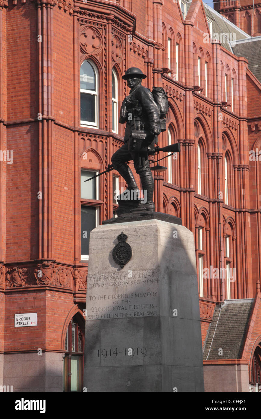 Royal Fusiliers Memorial High Holborn London Stock Photo