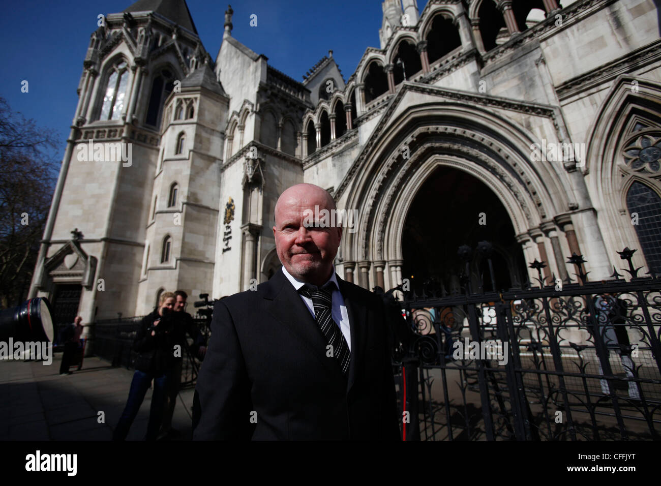 Actor Steve Mcfadden is seen outside the High court in London 12 March 2012,    EastEnders actor Steve McFadden Stock Photo