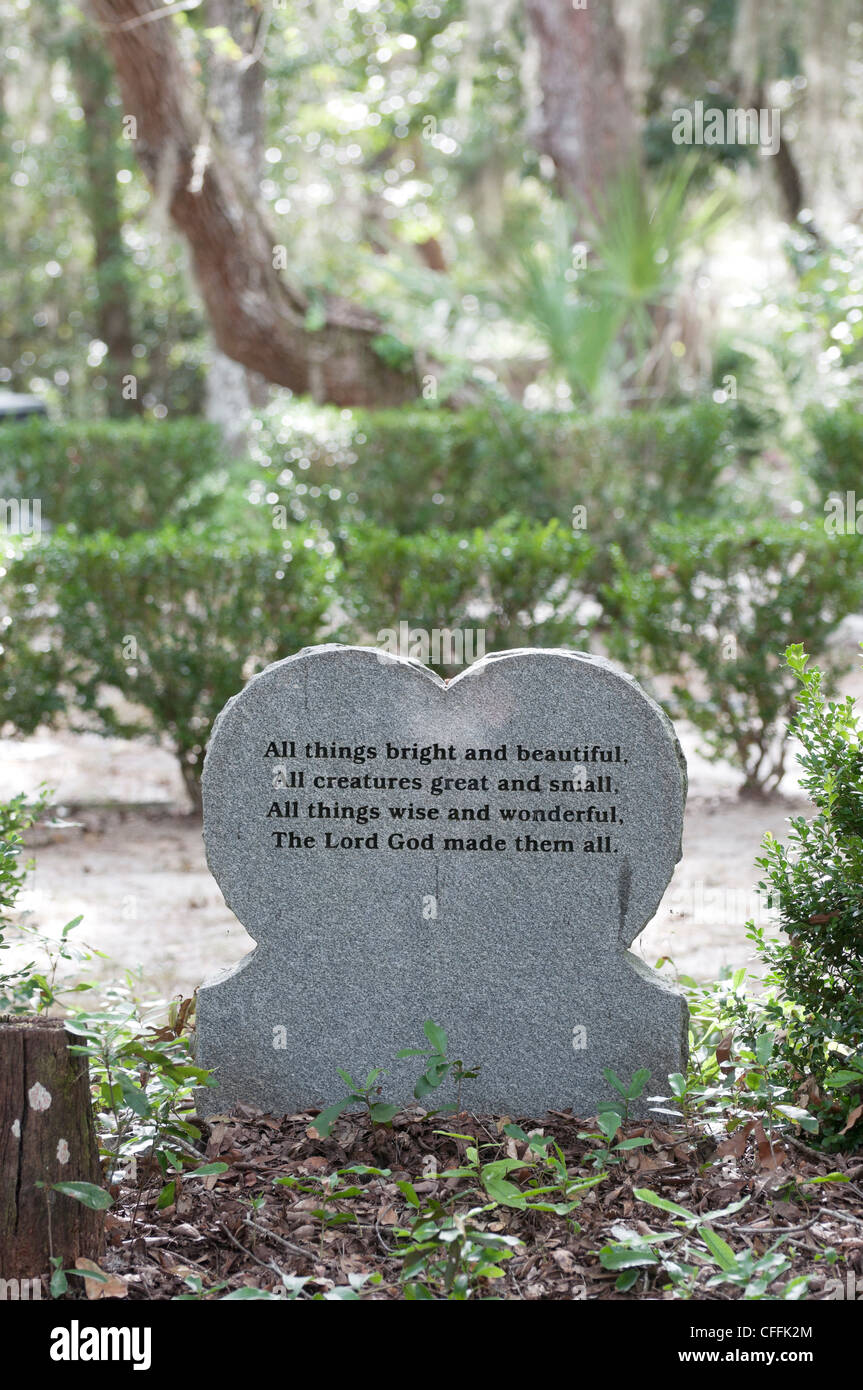 The Garden of Love pet memorial park and cemetery in Micanopy, Florida