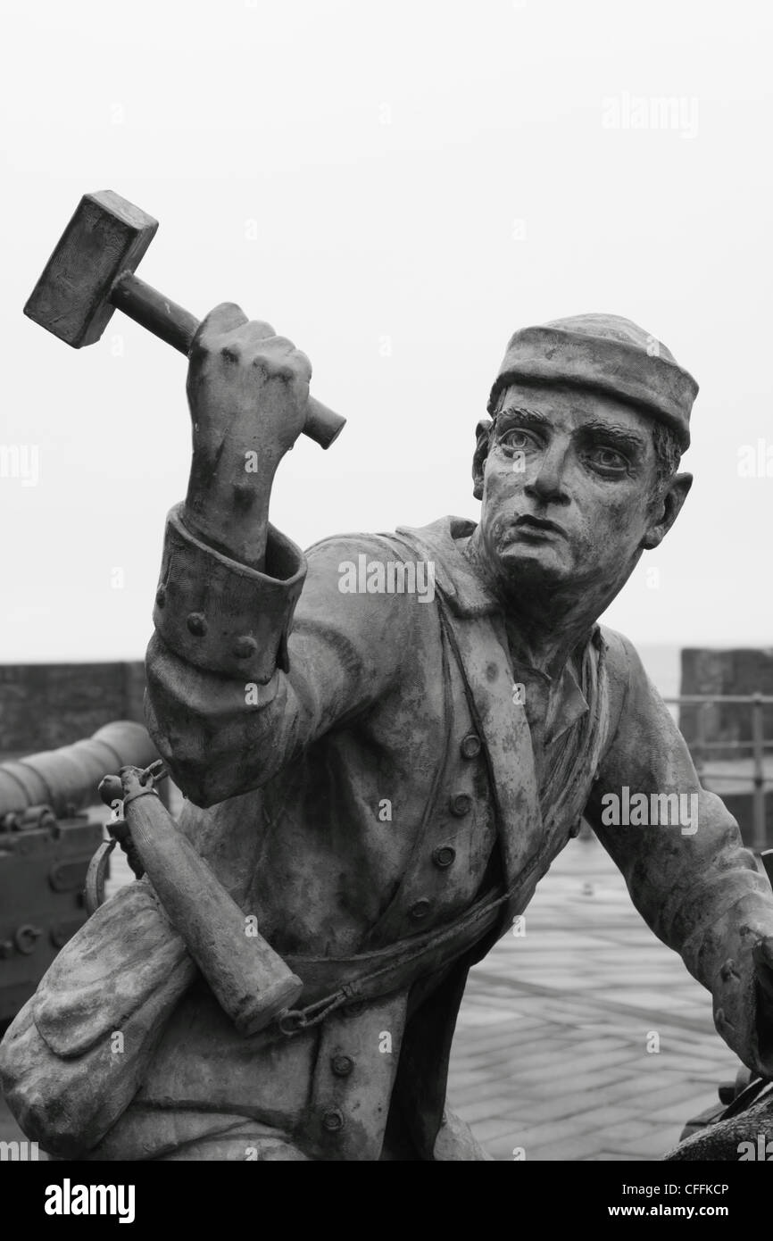 John Paul Jones at the Whitehaven Battery, Whitehaven Cumbria UK Stock Photo