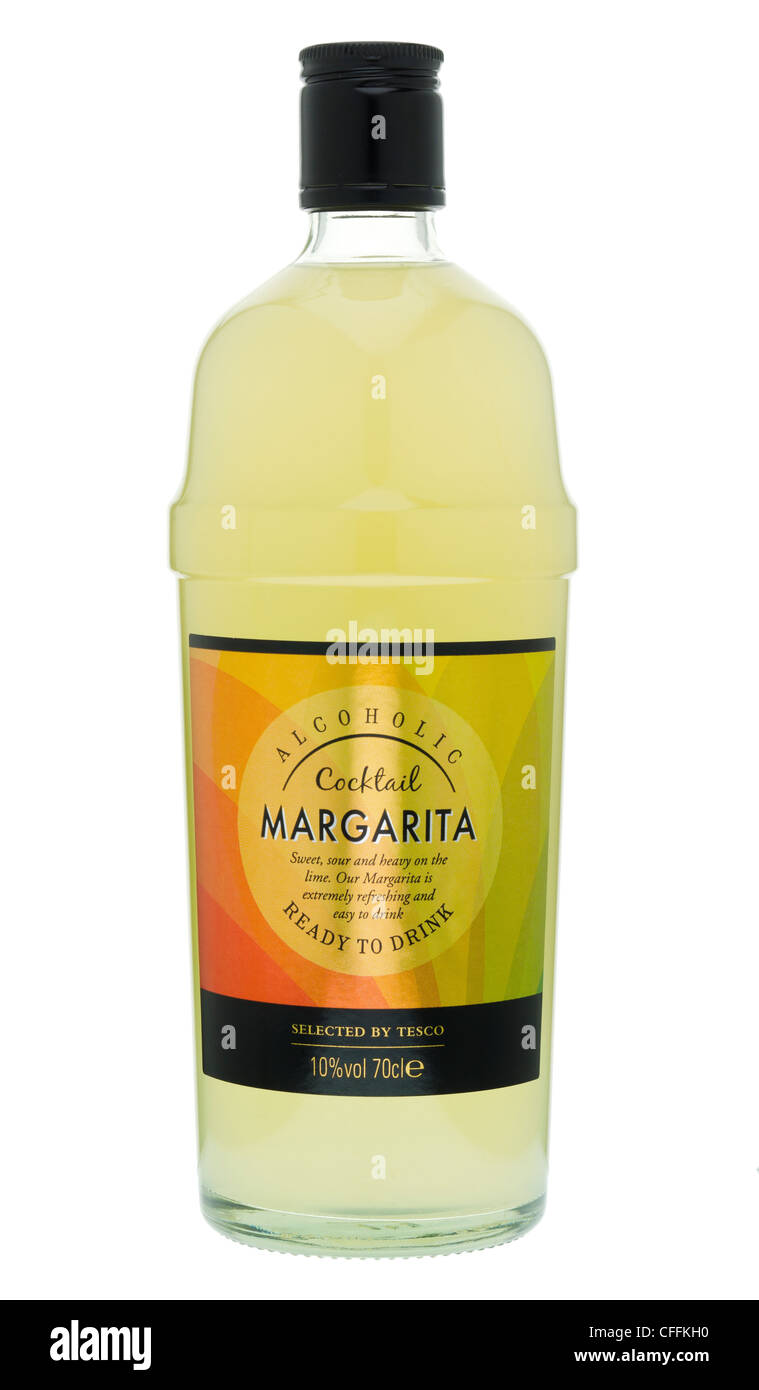 Bottle of Margarita Cocktail Stock Photo