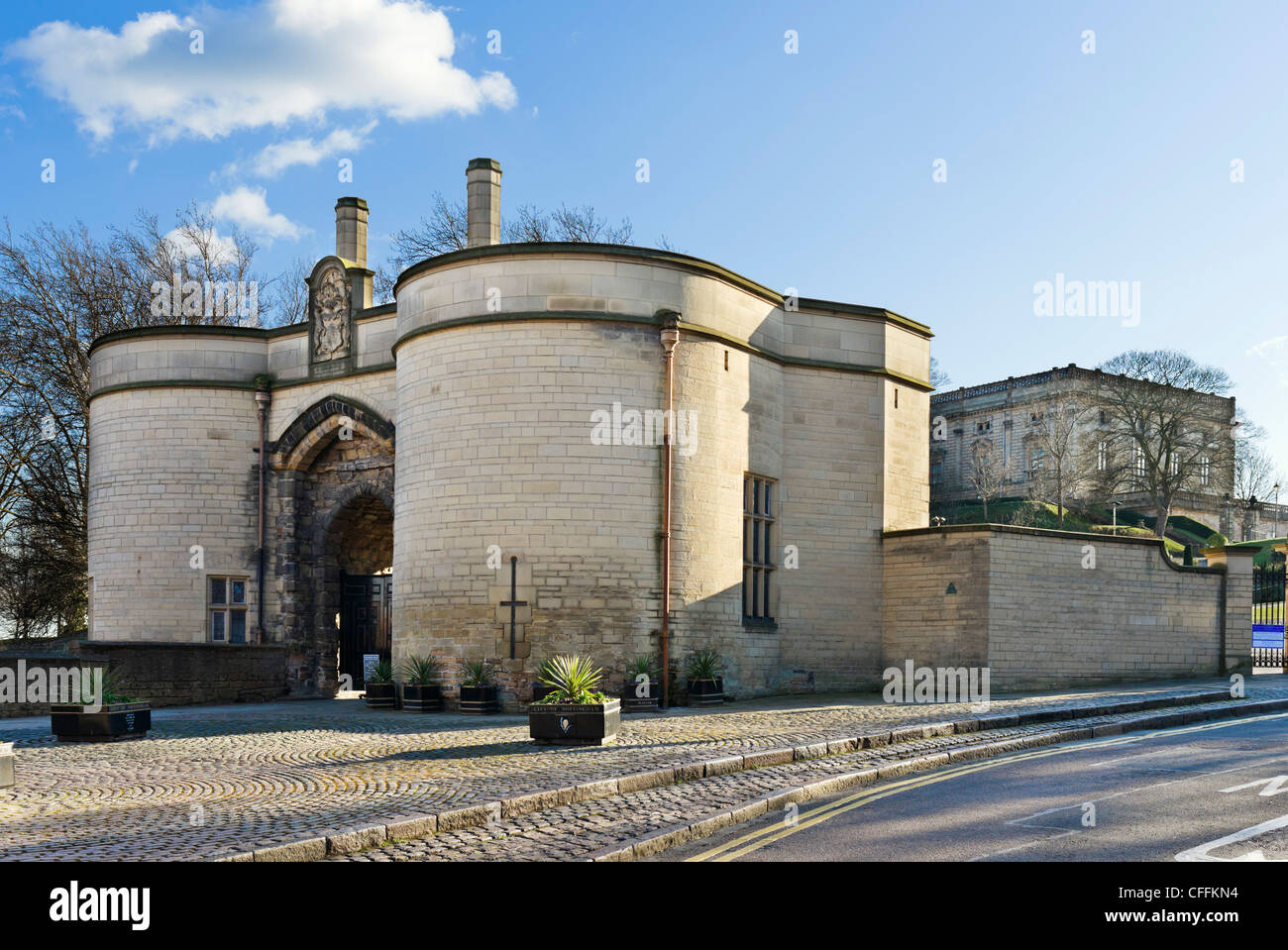 Entrance to Nottingham Castle, Nottingham, Nottinghamshire, England, UK Stock Photo