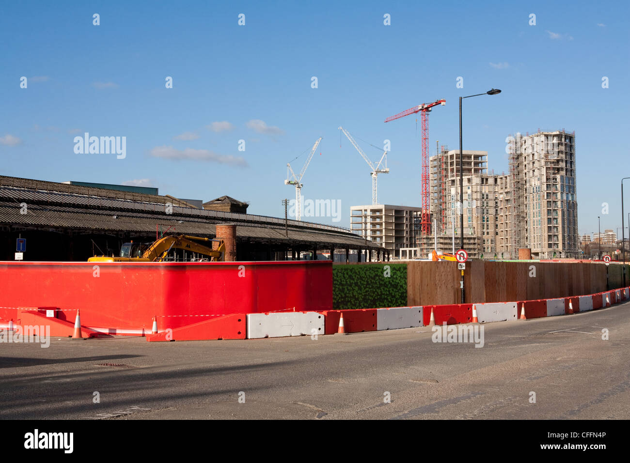 Construction work Kings Cross, London Stock Photo Alamy